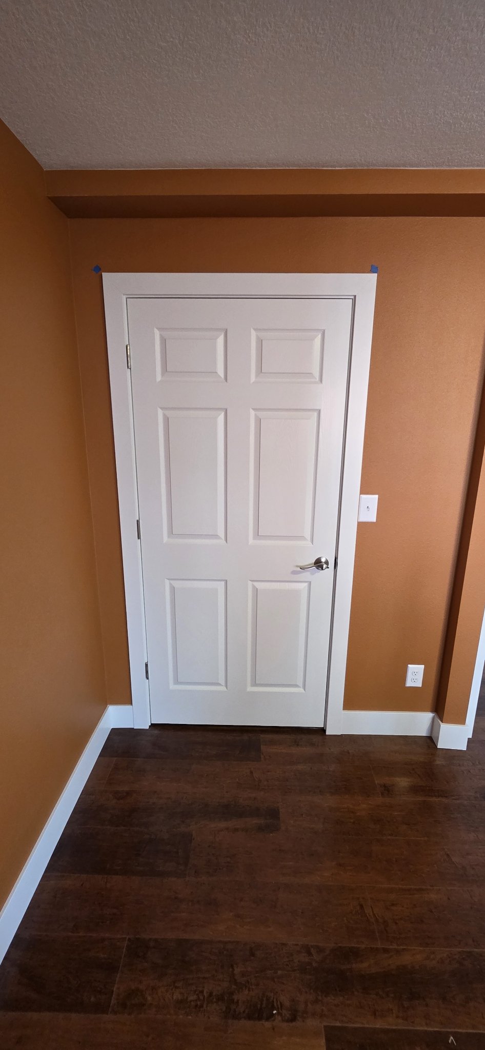 White six-panel interior door with fresh casing in Missoula