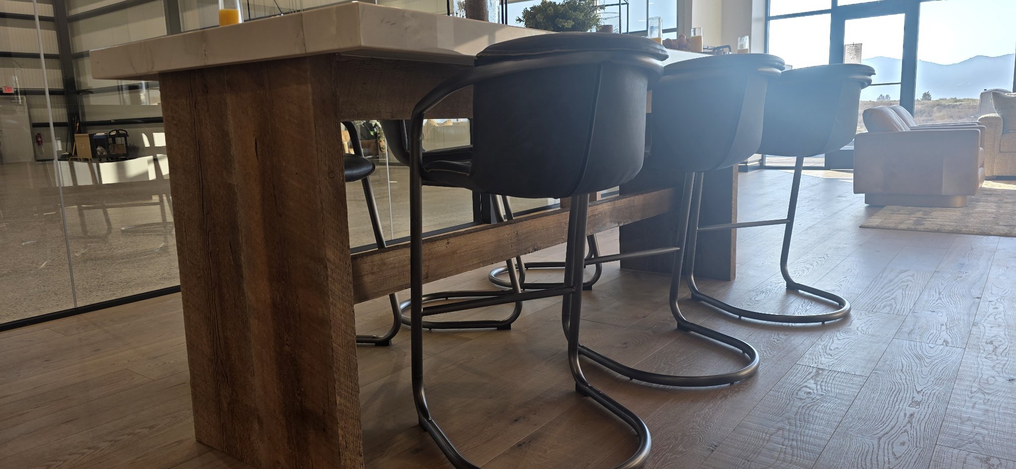 Kitchen island and bar seating area in Missoula